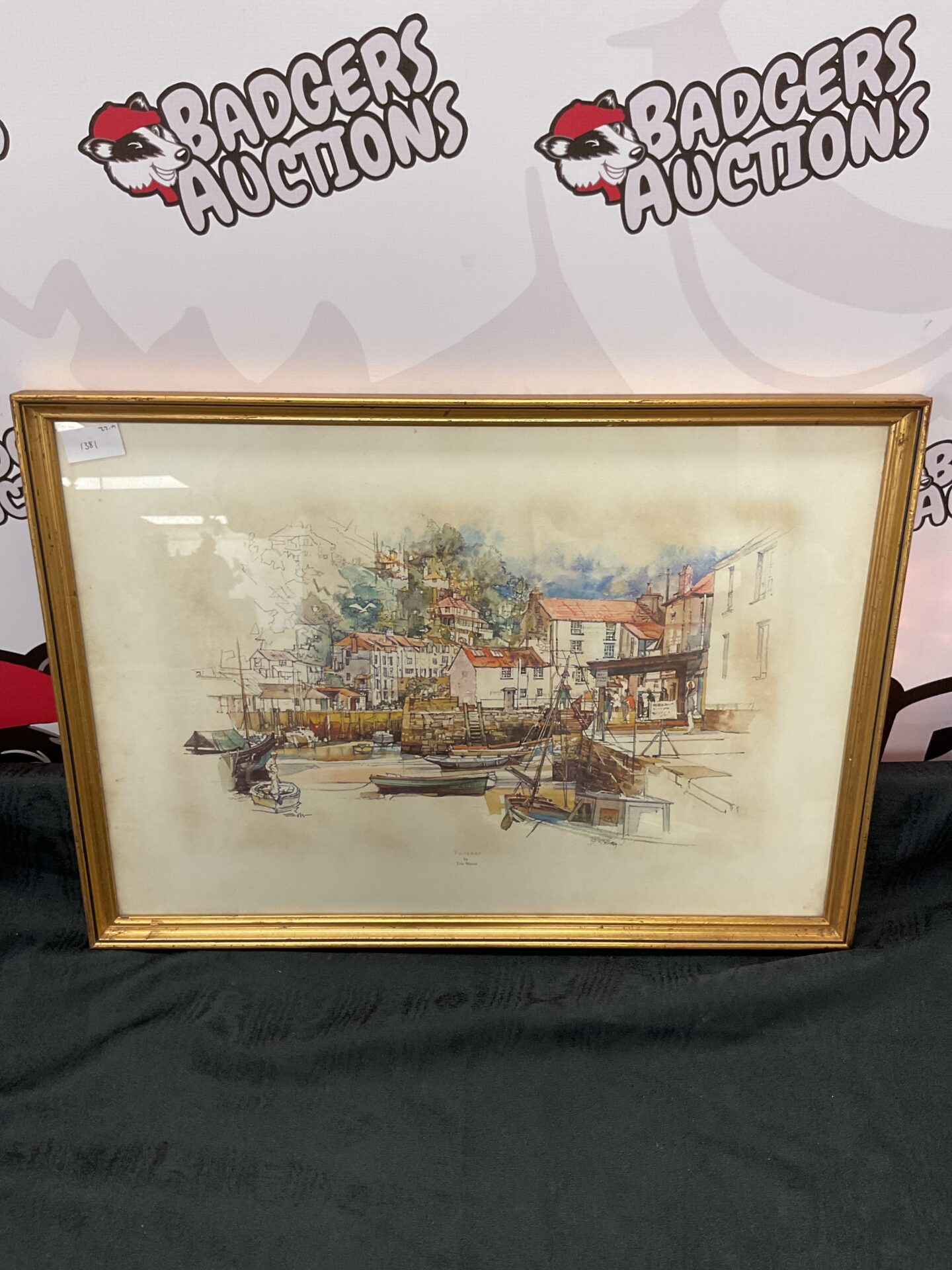 682 eric mason scenic print of poloerro cornwall (gallery label on verso)
