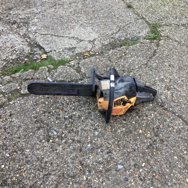 Vintage Mac 436 chainsaw for garden and forestry work.
