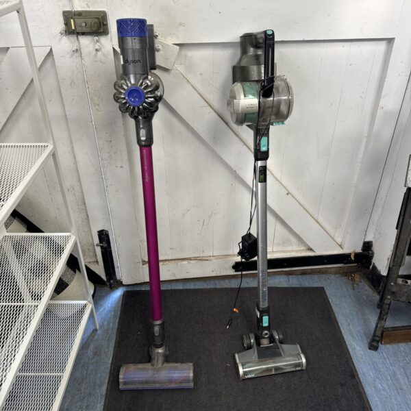 Cordless vacuum cleaner bundle featuring Dyson V6 and Vax models.
