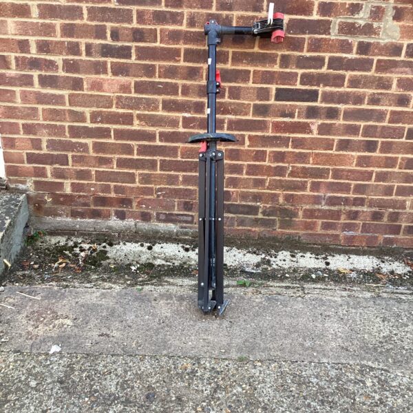 Portable bike repair stand for cycle maintenance and repair.