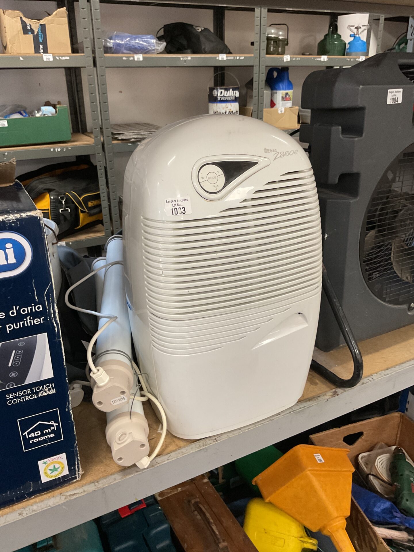 1083 EBac 2850e dehumidifier & two pole heaters