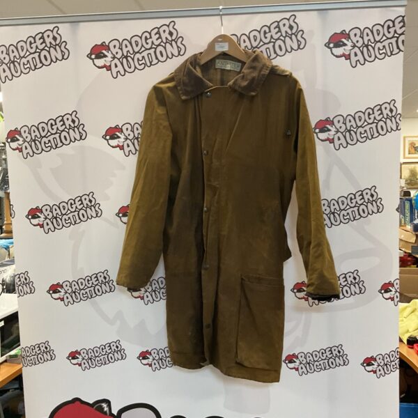 Antartex size S wax jacket, front view, vintage country clothing.