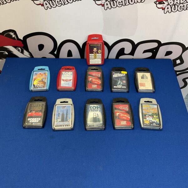 Vintage Top Trump cards collection for collectors and nostalgic gamers.