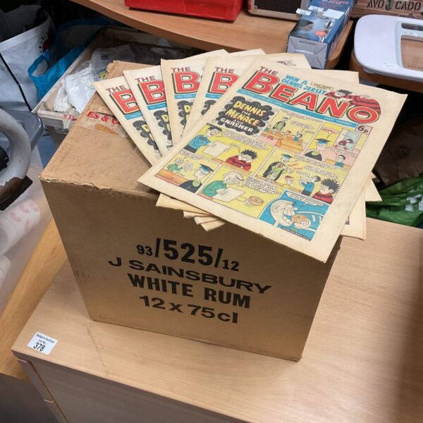 Vintage collection of The Beano comics featuring Dennis the Menace.