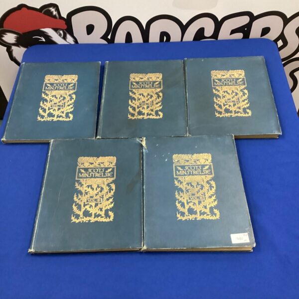 Five volumes of scots minstrelsie music sheet books