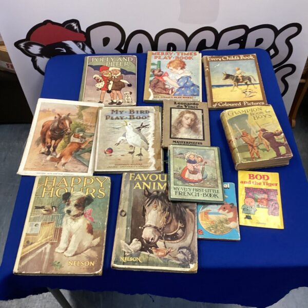 Vintage lot of childrens books including Bob and the Tiger.