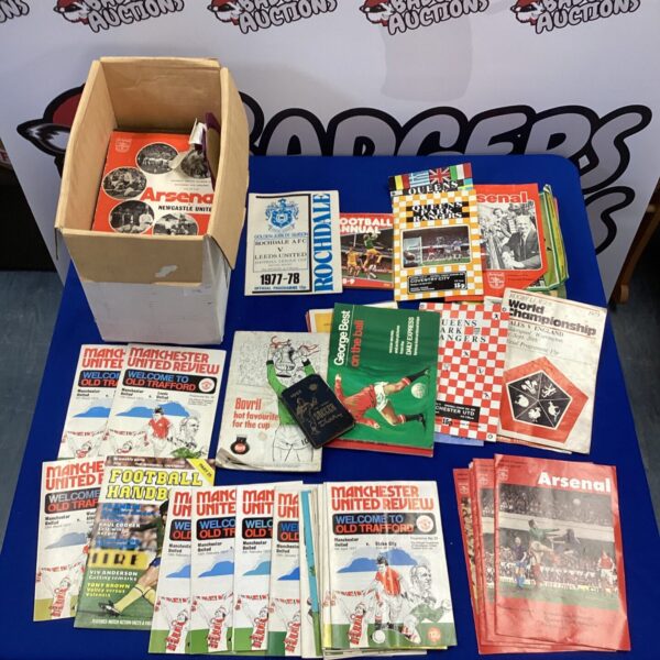 Vintage football programmes collection, a nostalgic look at match day.