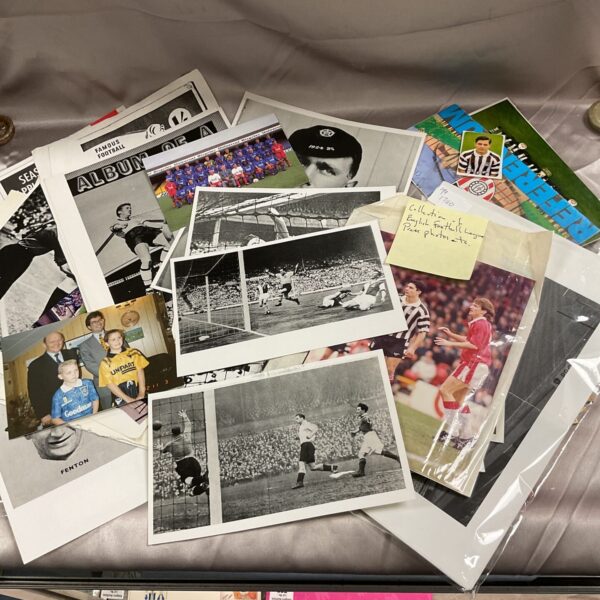 Vintage collection of English football league press photos.