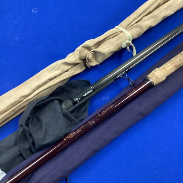 Vintage Daiwa Cavalier fishing rod in protective bag.
