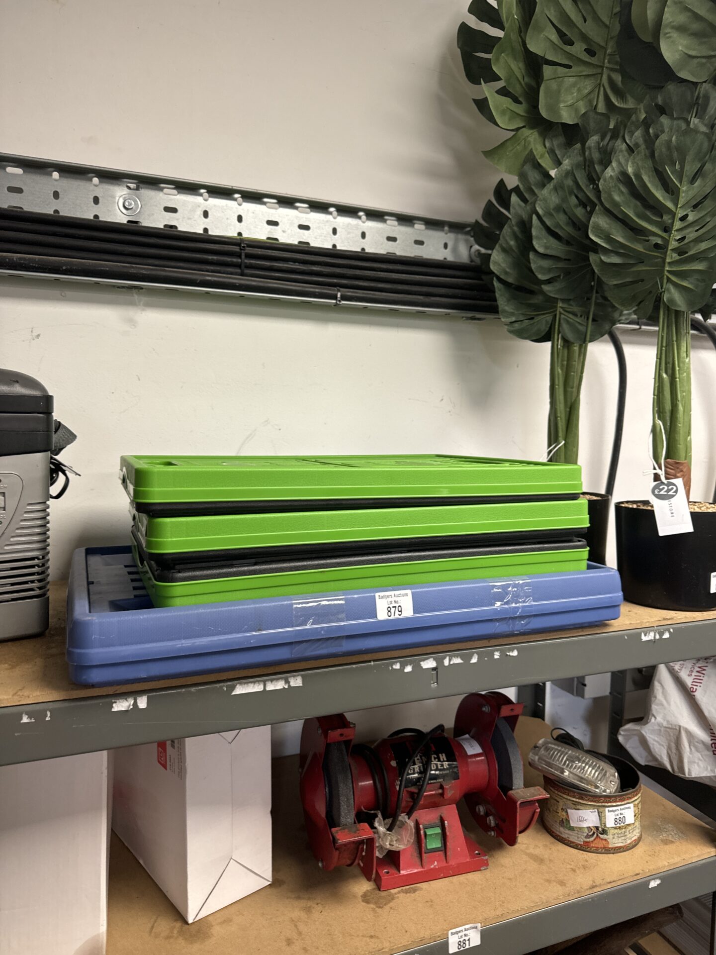 879 Four folding storage crates