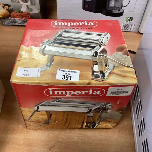 Vintage Imperia pasta maker for making fresh pasta.