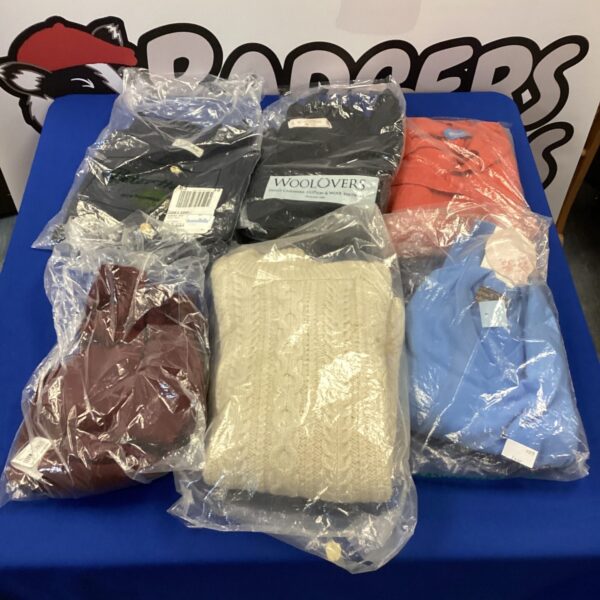 New cashmere and wool jumper lot from Woolovers and Peter Hahn.