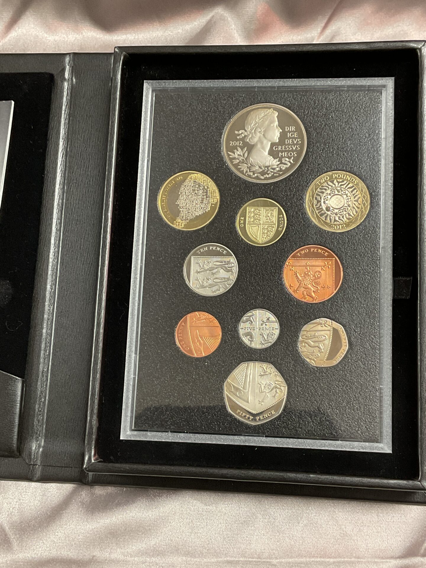 796 2012 royal mint delux black proof set coins