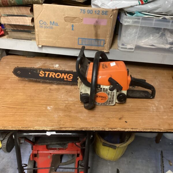 Vintage Stihl 038 petrol chainsaw for sale.