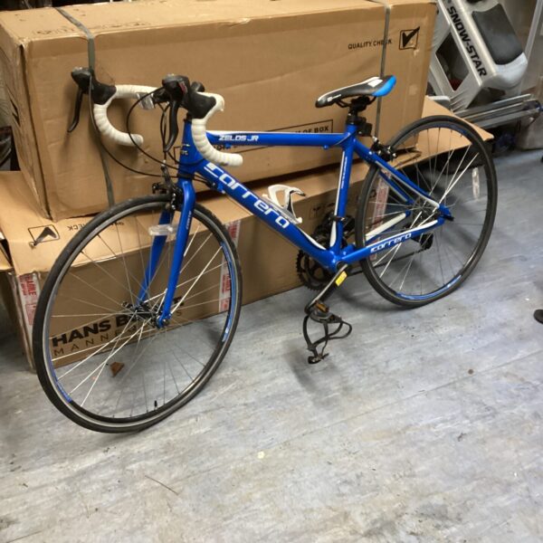 Blue Carrera Zelos JR bike for sale, junior road bike.