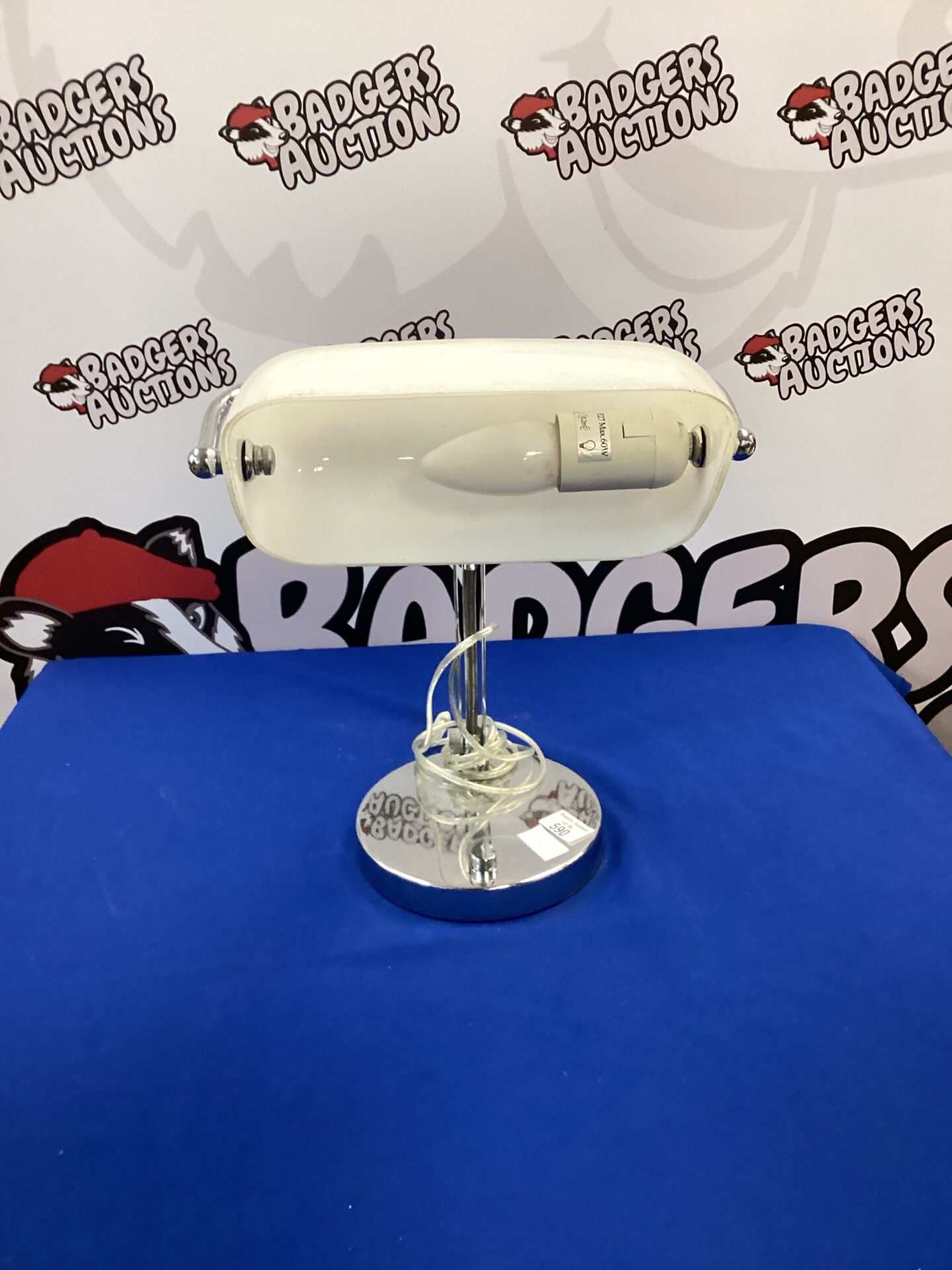 590 Chrome bankers lamp style desk lamp