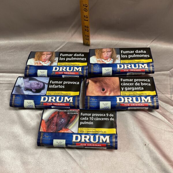 Sealed vintage Drum tobacco pouches, collectible tobacco branding.