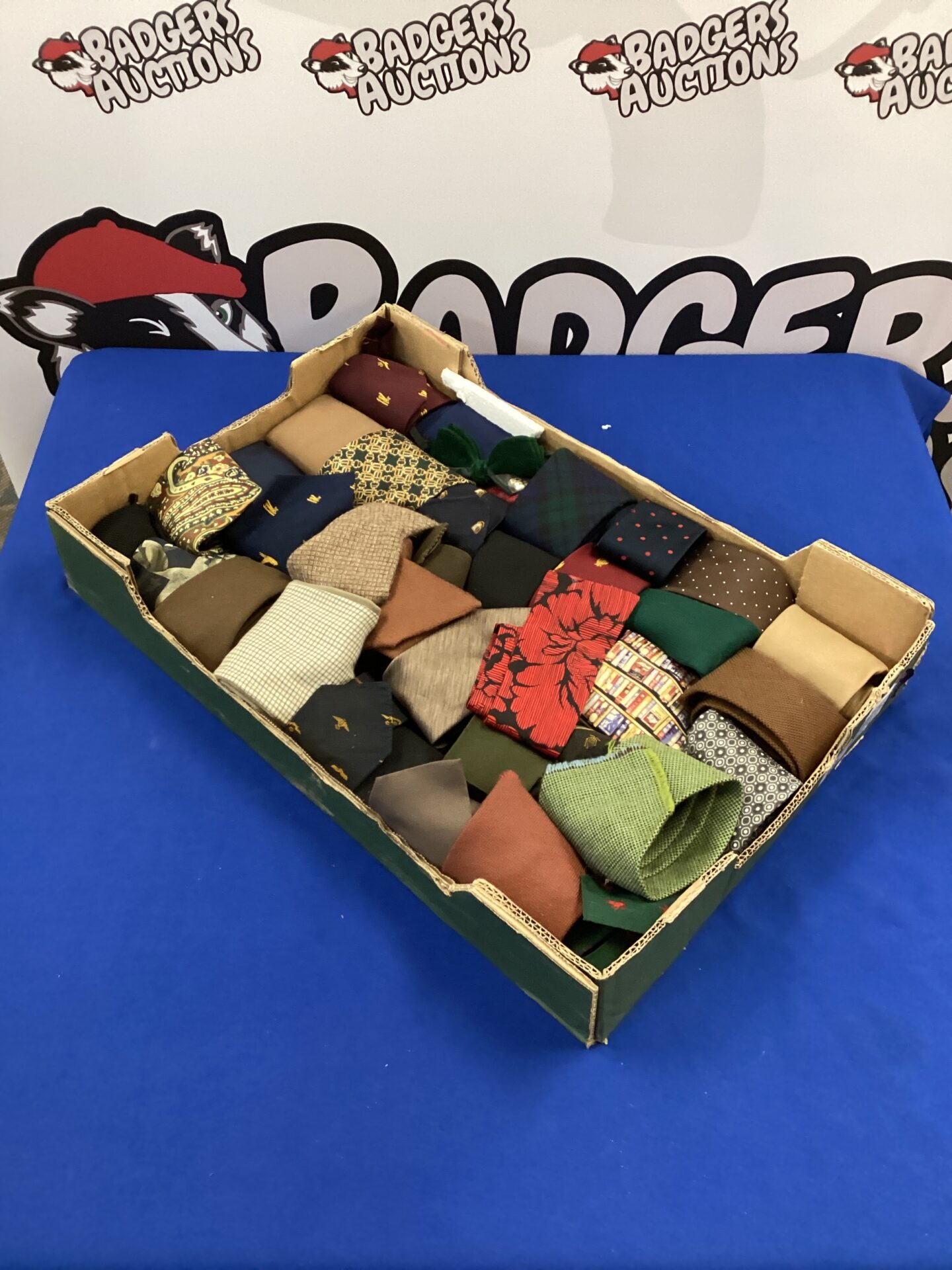 604 Box of mixed ties inc silk