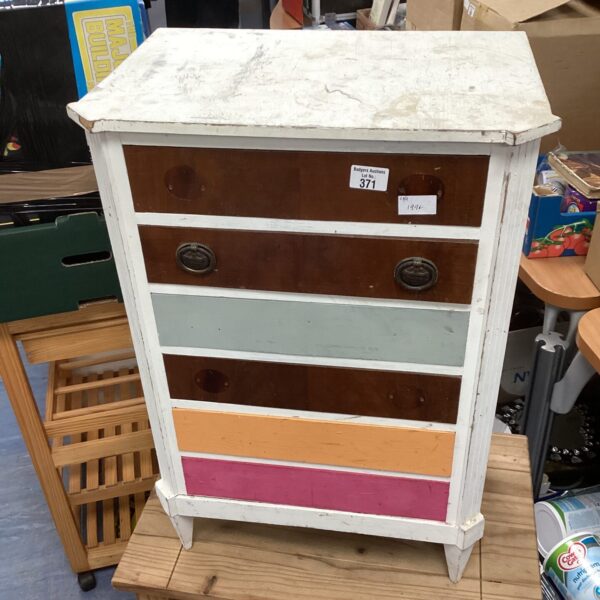 Vintage colourful drawer unit for restoration project.