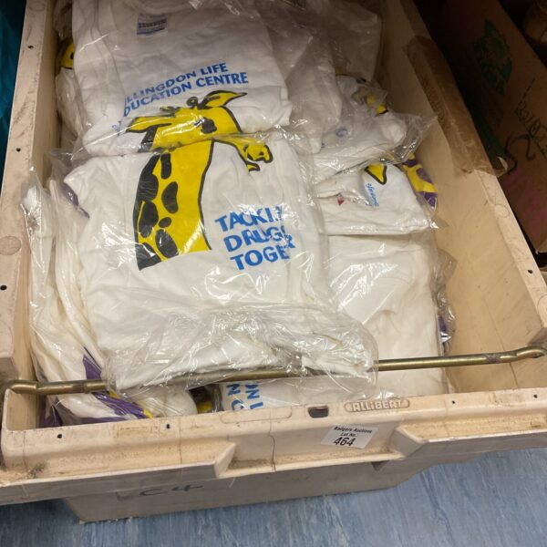 Lot of vintage "Tackling Drugs Together" campaign t-shirts.