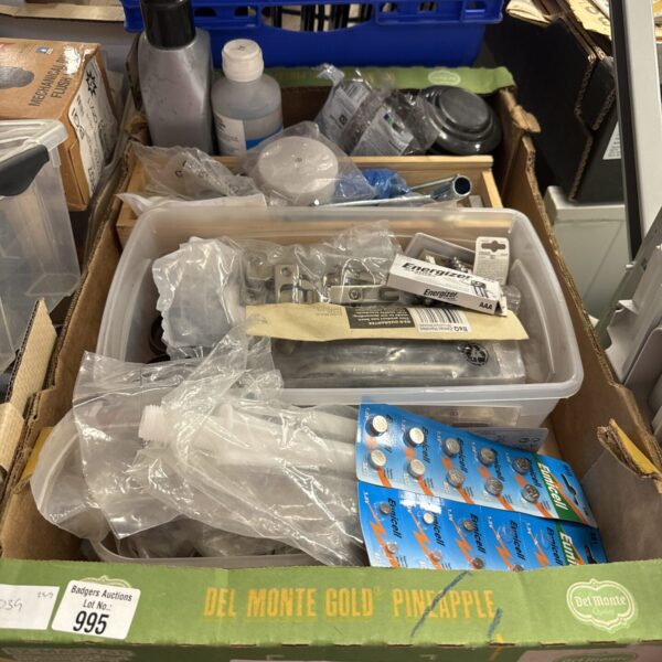 Assorted shed clearance lot with various tools and hardware.