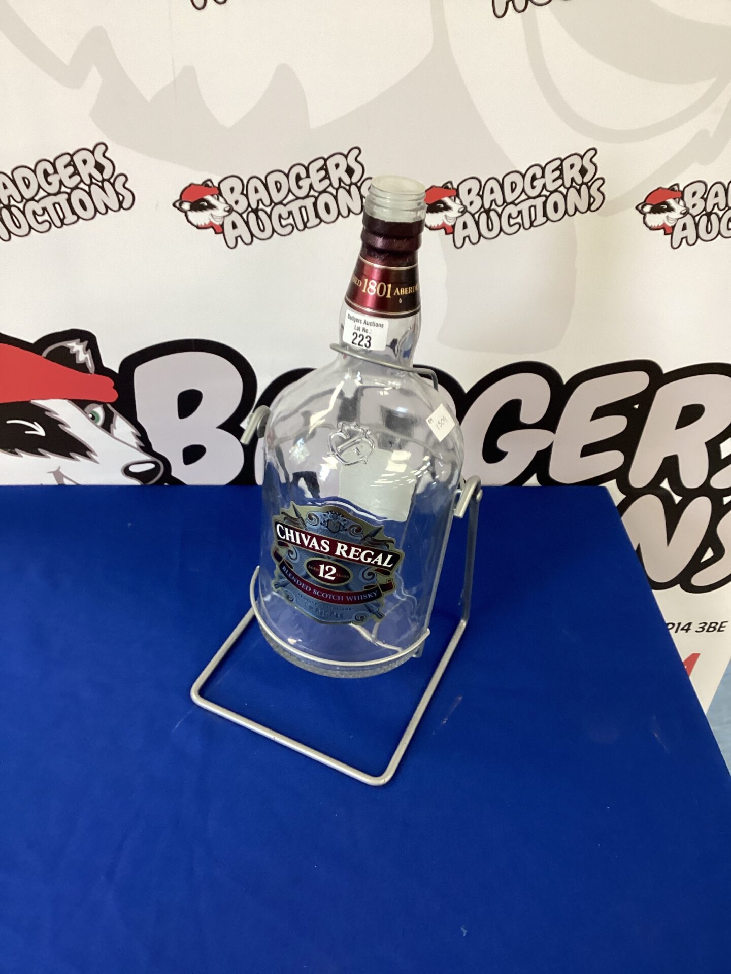 219 Large Chivas Regal Bottle on Stand