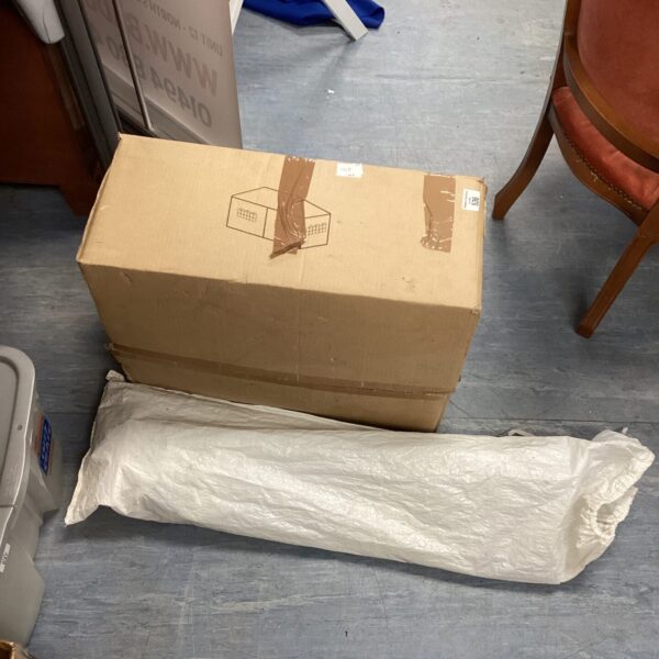 Boxed garden gazebo kit for outdoor patio shelter.