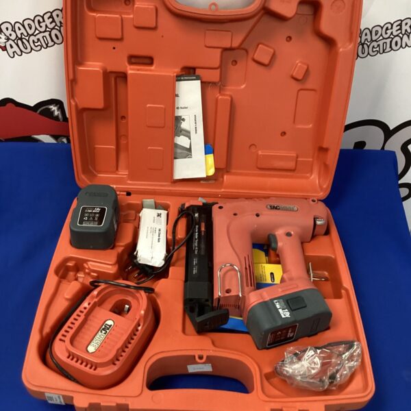 Orange Tacwise staple gun kit with accessories.