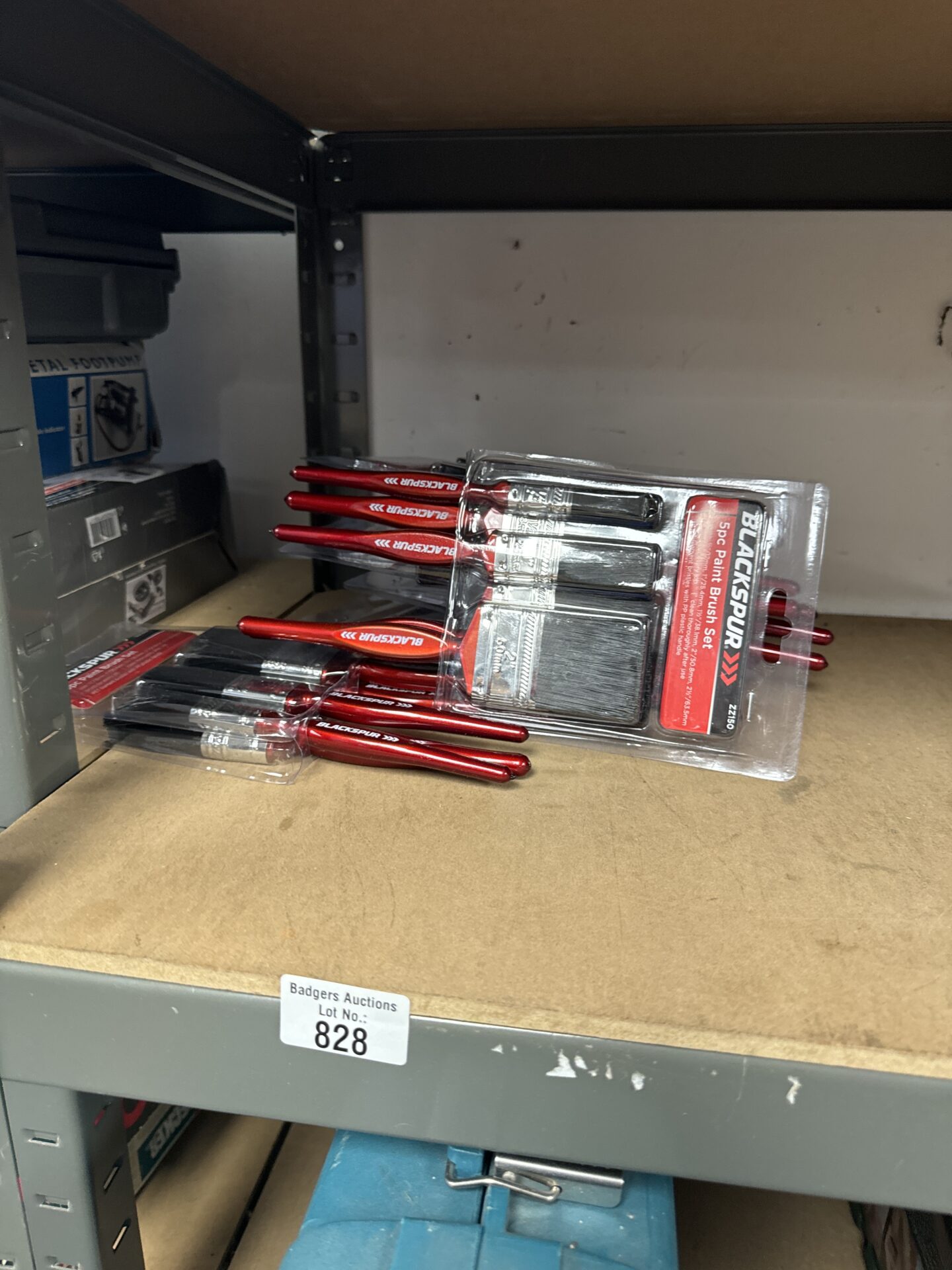 828 Six new sets of blackspur 5pc paint brushes