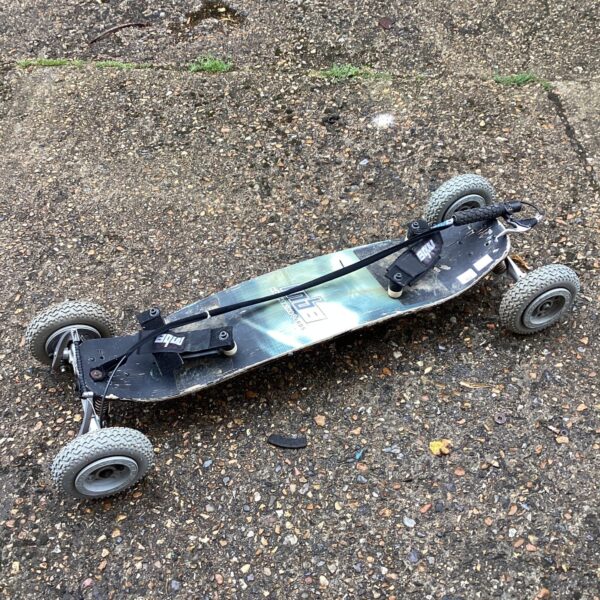 Used MBS mountain board for all terrain and off road adventures.