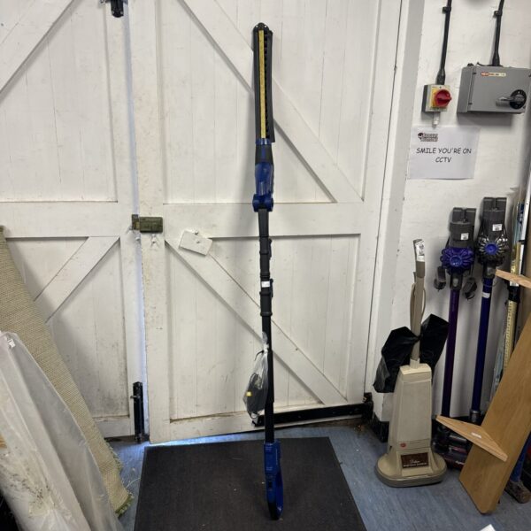 Untested Sunjoe cordless pole hedge cutter with battery and charger.