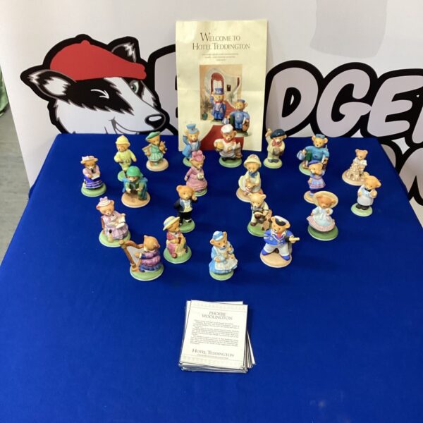 Vintage Teddington Hotel figures displayed as a collectible lot.