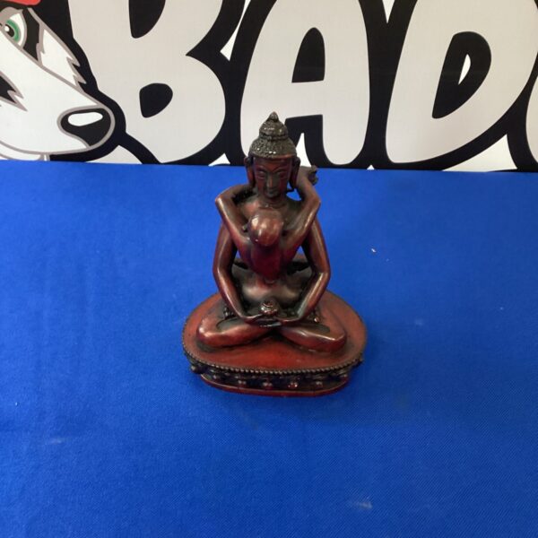 Antique Tibetan bronze statue of Samantabhadra bodhisattva.