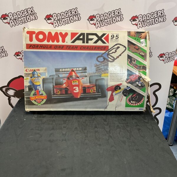 Vintage Tomy AFX Formula One racing set in box.
