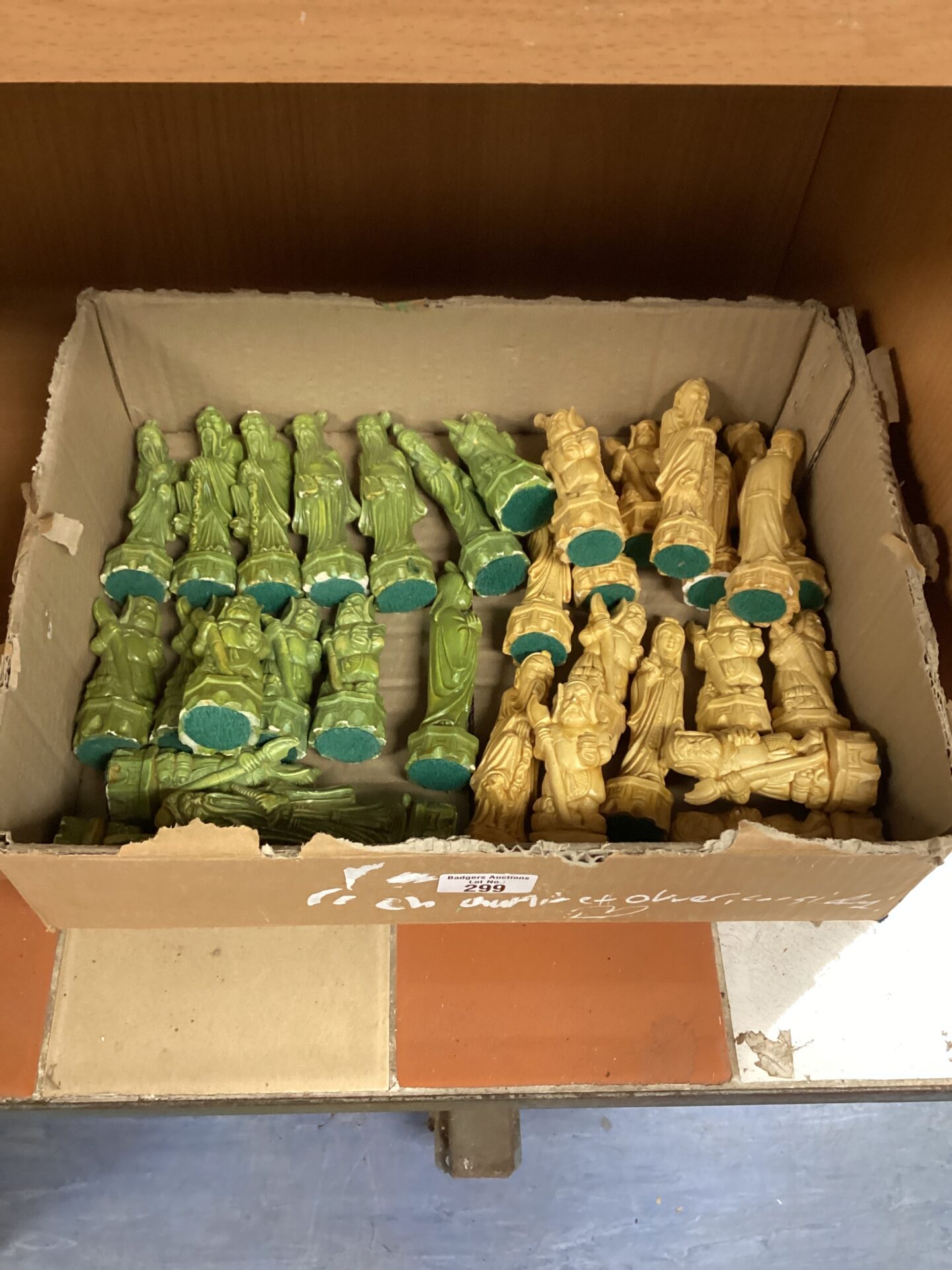 299 Vintage Chinese Warrior Chess Set