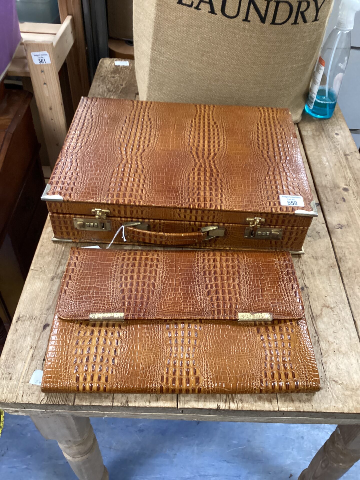 558 Crocodile Style Brief case and atache case