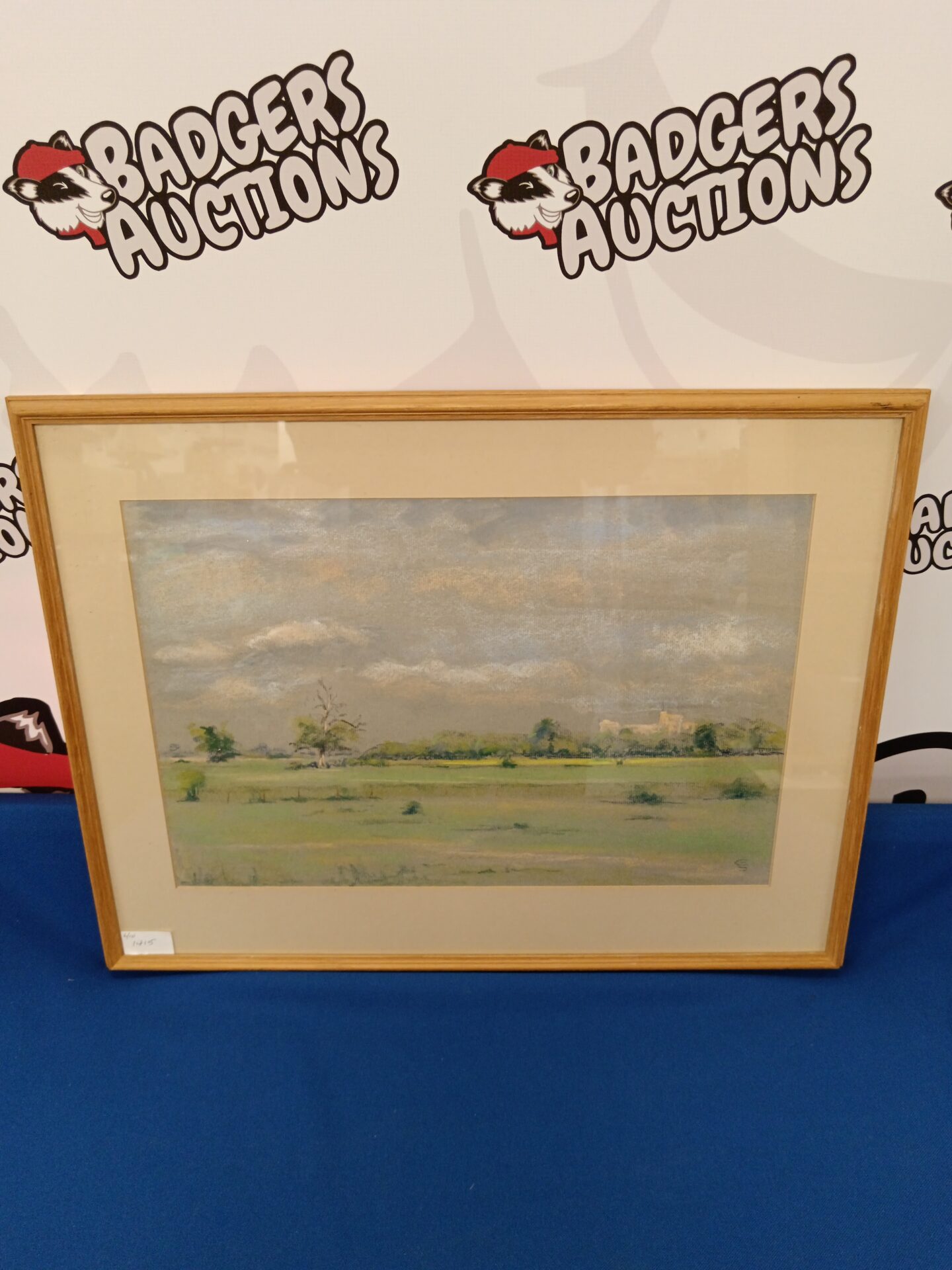 681 pastel of windsor castle from dorney common