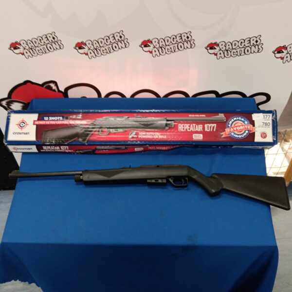 Crosman 1077 semi-automatic CO2 air rifle, .22 caliber repeater.