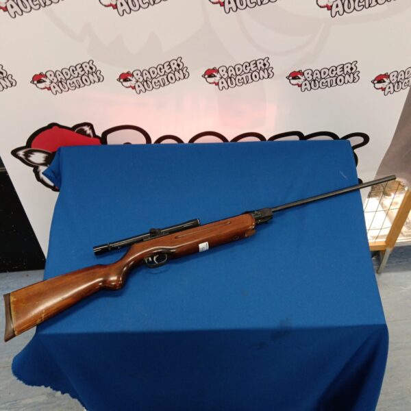 Vintage Weihrauch HW35 .22 calibre air rifle with scope.