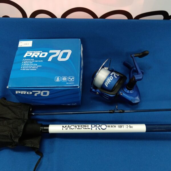 Mackerel pro 70 fishing reel and beech rod for sea fishing.