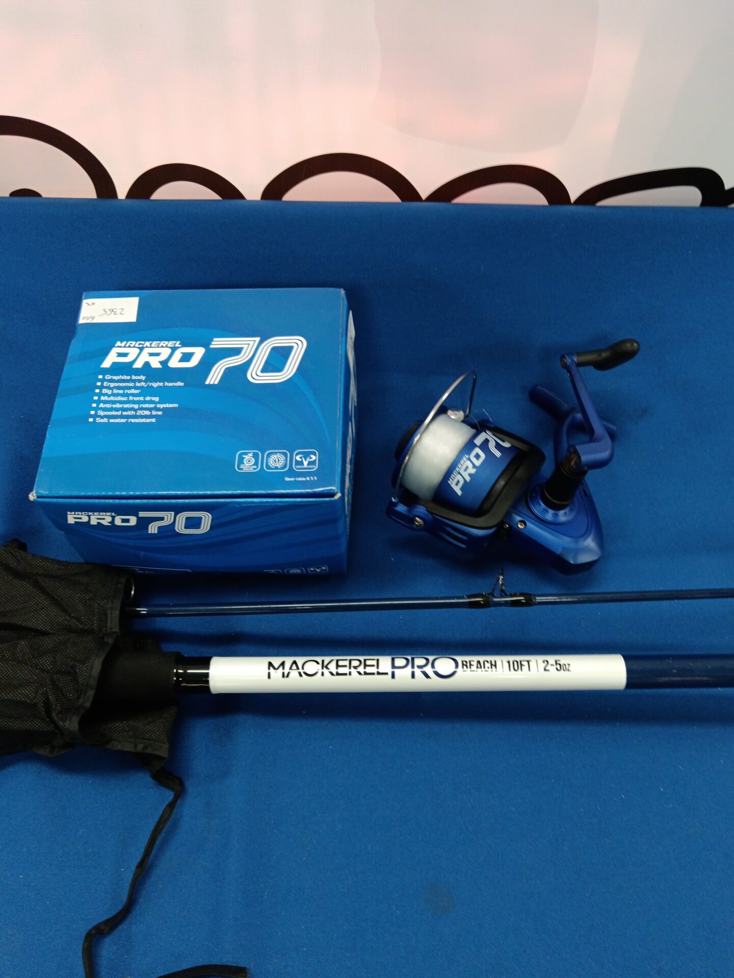 713 Mackerel pro 70 reel & 10ft beech rod