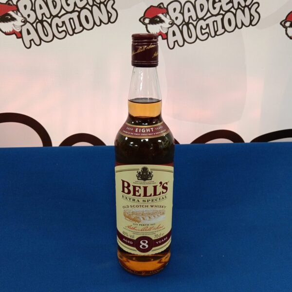 Vintage bottle of Bells Extra Special Old Scotch Whiskey.