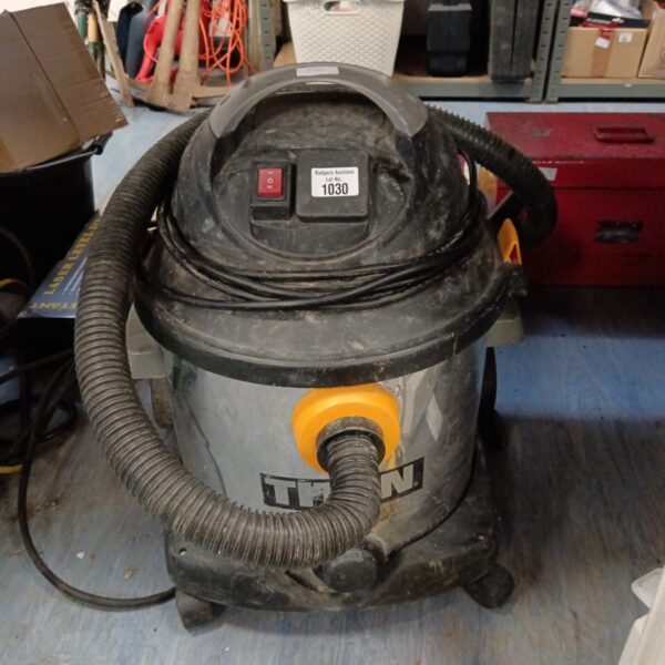 Used Titan wet dry vacuum cleaner for garage and workshop.