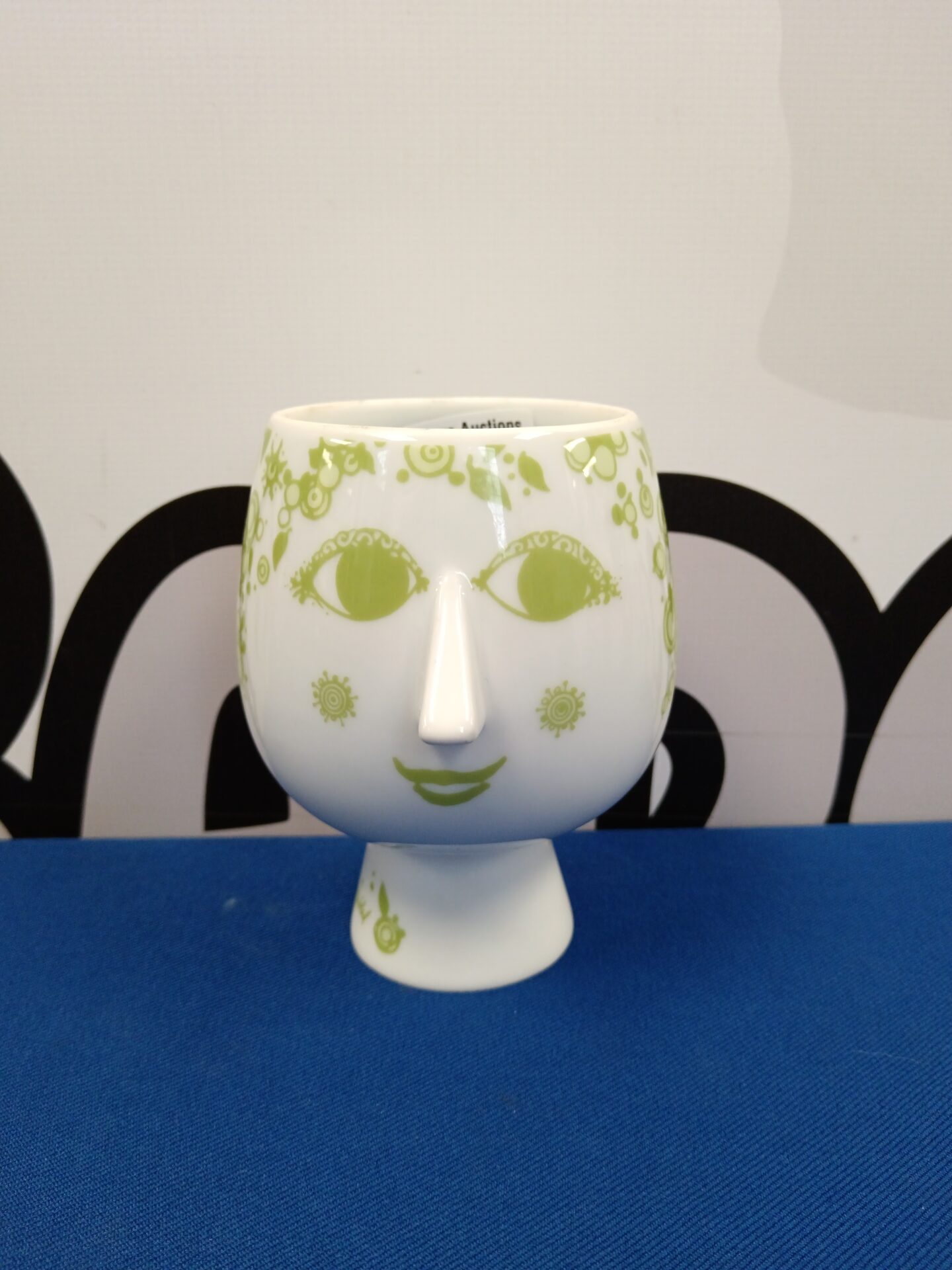 034 Bjorn wiinblad, danish face goblet