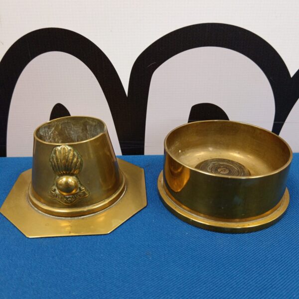 Brass trench art cannon key shell dishes