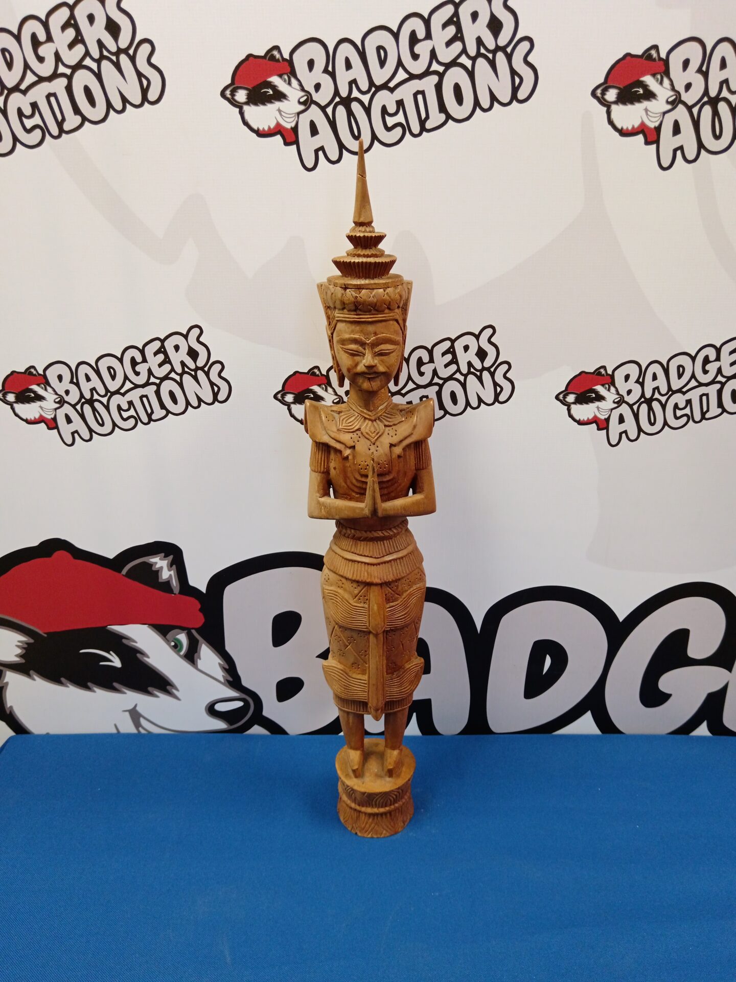 028 Hand carved Indonesian wooden Buddha statue