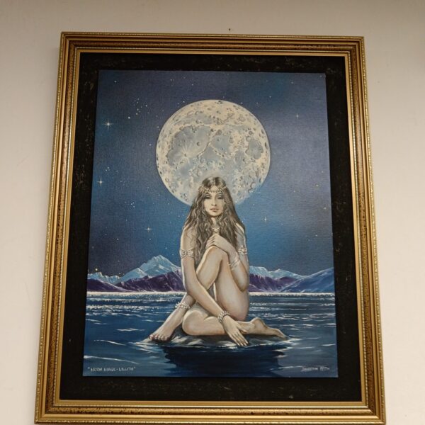 Lillith oil painting by D Weston, "Moon Magic" 1997