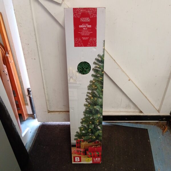 George Home 6ft pre-lit Christmas tree in box.