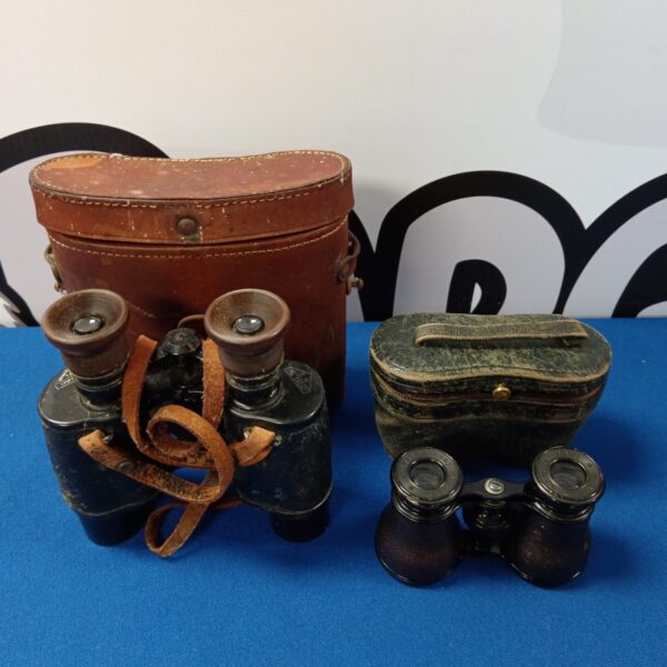 Antique binoculars and French opera glasses in a vintage lot.