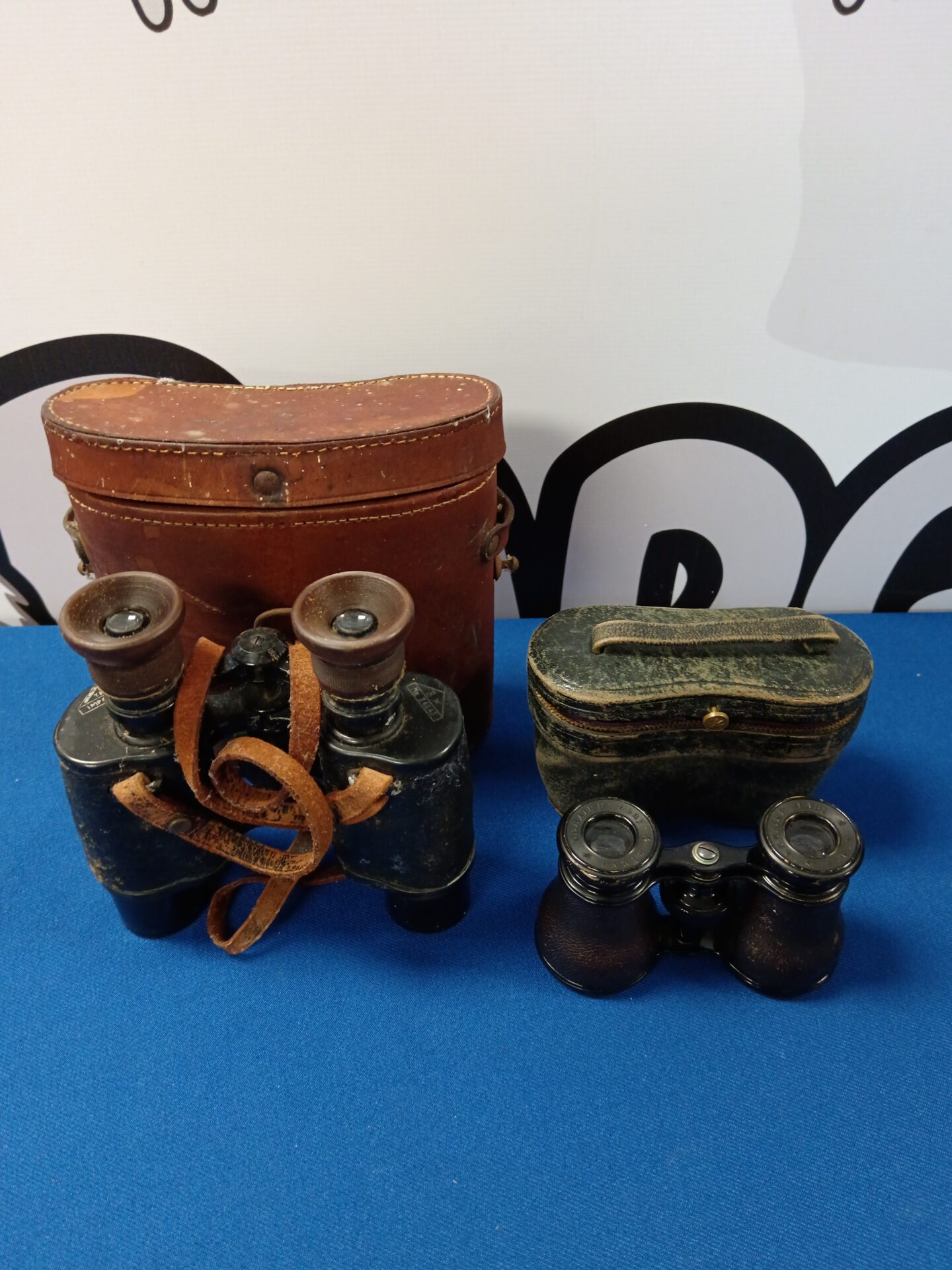 234 Pair of antique imperial binoculars & french lemaire opera glasses